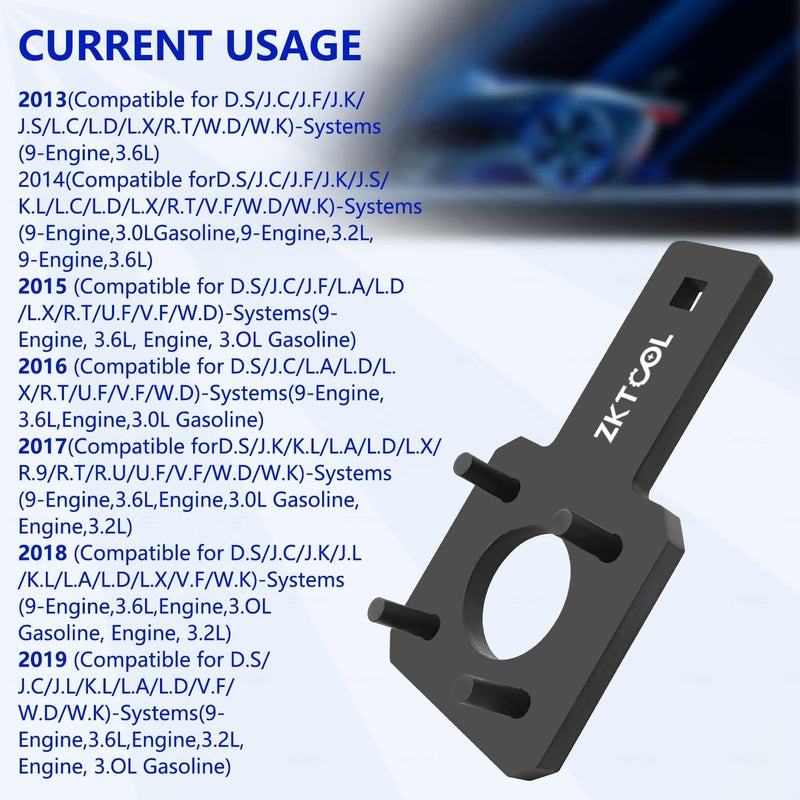 ZKTOOL 10198A Crankshaft Pulley Wrench Holder Tool Compatible with VW Routan Dodge Chrysler Ram 3.6L 3.2L 3.0L Engine - Image 4